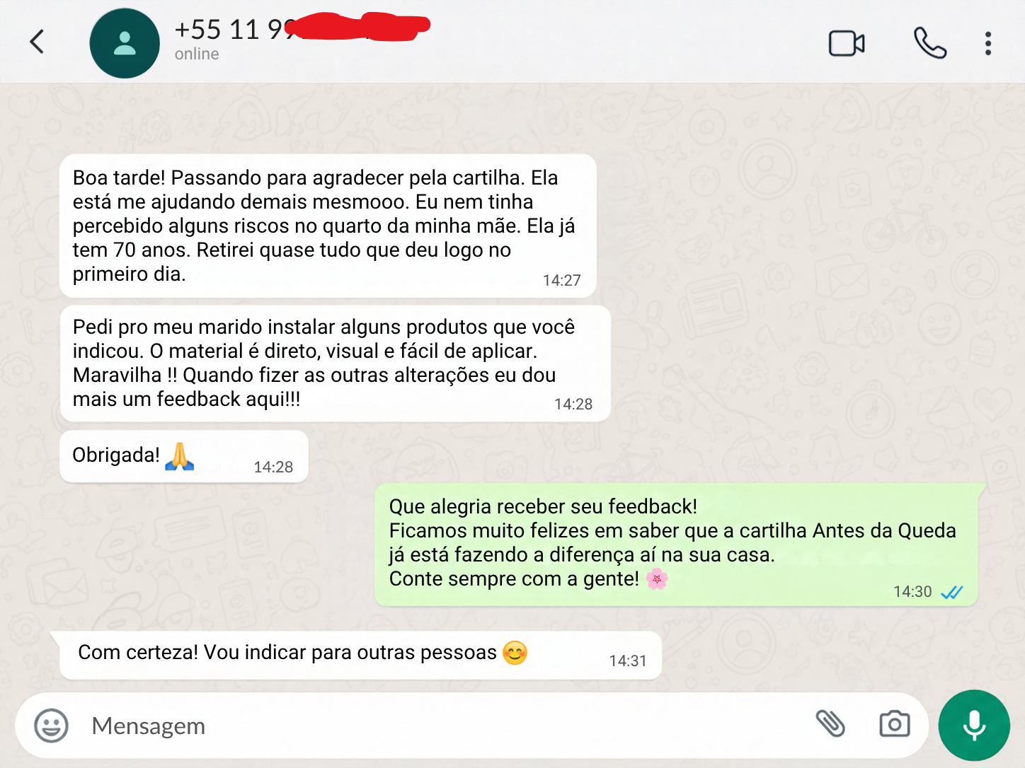 Depoimento real 3 de cliente da cartilha Antes da Queda